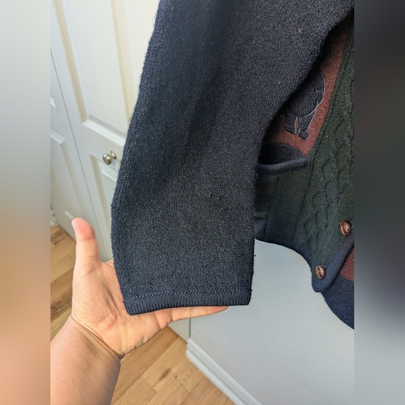 VINTAGE 1990 Women Sweater Made In Hong Kong Size M 100% Wool Winter Vibes - Picture 7 of 11